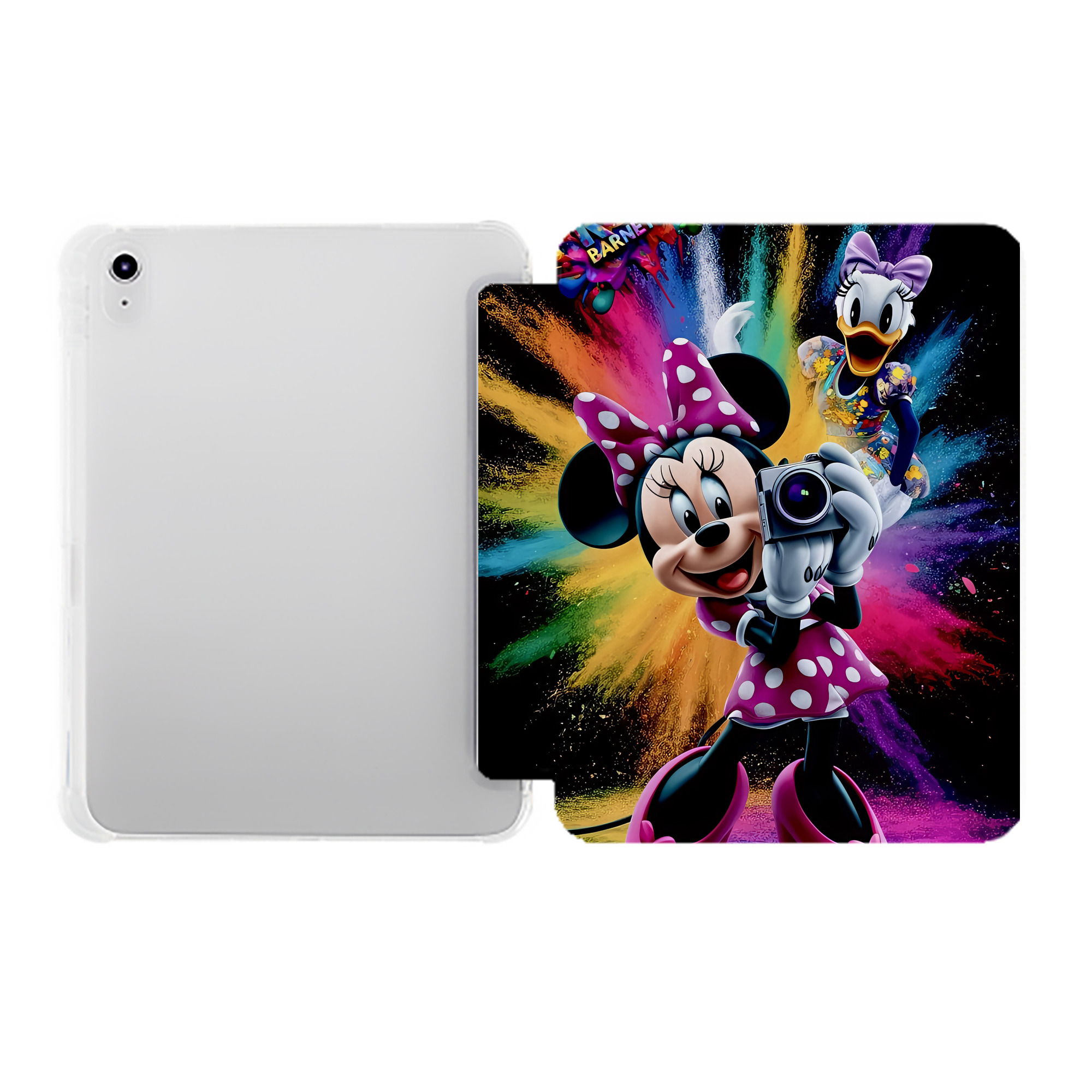 （画像用） ミッキーマウス Mickey Mouse IPad ケース ペン収納付き 三つ折りスタンド PUレザー×シリコン 対応機種9.5/10.5/10.9インチ